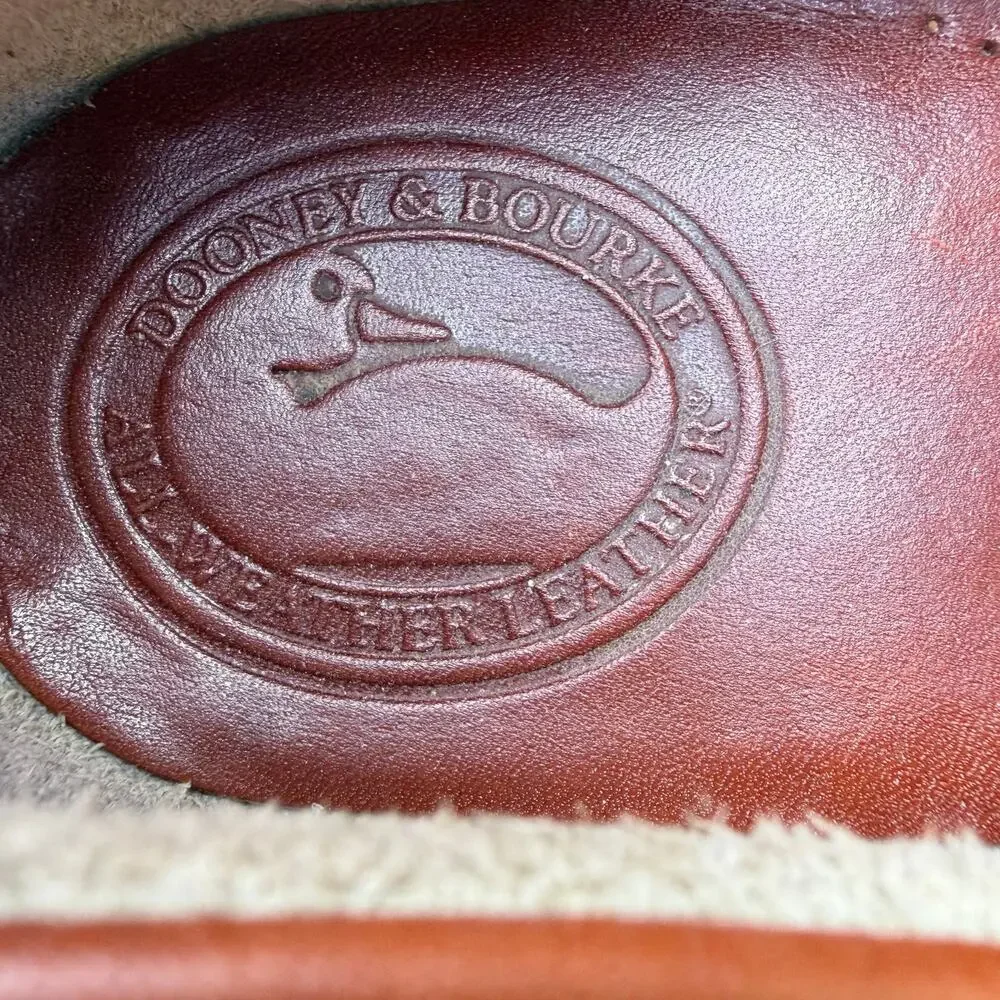 Vintage‎ Dooney & Bourke Regatta Boat Shoes Brown Tan Leather Women's - 8.5